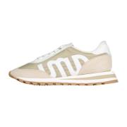 Ami Paris Läder-Mix Sneakers Beige, Herr