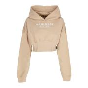 Karl Kani Cropped Corset Hoodie Sand Beige, Dam