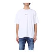 Dsquared2 Vit Bomull T-shirt - Kort Ärm White, Herr