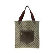 Gucci Vintage Pre-owned Canvas totevskor Beige, Dam