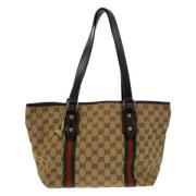 Gucci Vintage Pre-owned Canvas gucci-vskor Beige, Dam