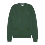 Maison Kitsuné Räv Patch Ull Cardigan Green, Herr