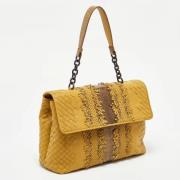 Bottega Veneta Vintage Pre-owned Laeder handvskor Yellow, Dam