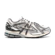 New Balance Silver Sneakers Mesh Design Panel Logo Gray, Dam