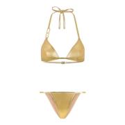 Dolce & Gabbana Laminato Bikini Yellow, Dam