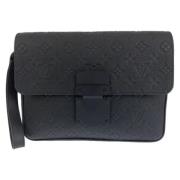 Louis Vuitton Vintage Pre-owned Laeder kuvertvskor Black, Herr