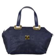 MCM Pre-owned Pre-owned Canvas handvskor Blue, Dam