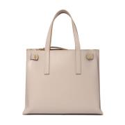 Gianni Chiarini Ljus Kräm Läder Axelväska Beige, Dam