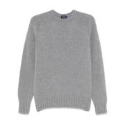 Drumohr Merinoull Crew Neck Sweater Gray, Herr