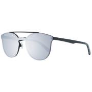 WEB Eyewear Svarta Unisex Solglasögon med Spegelglas Black, Herr