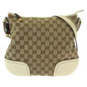 Gucci Vintage Pre-owned Canvas crossbodyvskor Beige, Dam