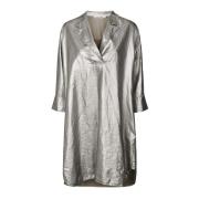 Rabens Saloner Silver Kaftan med ¾ Ärmar Gray, Dam