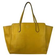 Gucci Vintage Pre-owned Laeder totevskor Yellow, Dam