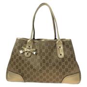 Gucci Vintage Pre-owned Canvas totevskor Brown, Dam