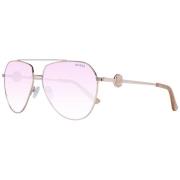 Guess Roséguld Aviator Solglasögon Pink, Dam