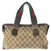 Gucci Vintage Pre-owned Canvas handvskor Brown, Dam