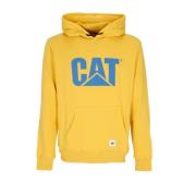 CAT Gul Logo Hoodie med Katt Yellow, Herr