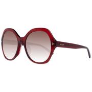 Bally Röd Oval Solglasögon Gradient Linser Red, Dam