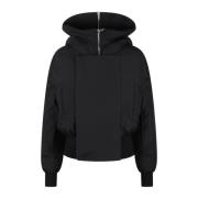 Moncler Oversized Bomullsparka med Gäsdun Black, Dam