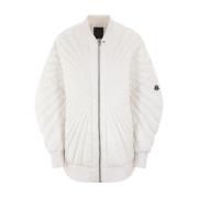 Moncler Radiance Quilted Oversized Nylon Coat White, Dam