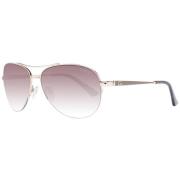 Guess Guld Unisex Pilot Solglasögon Gradient Brun Purple, Unisex