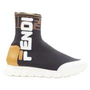 Fendi Vintage Pre-owned Bomull sneakers Black, Dam