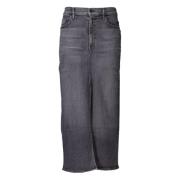 Mother Reverse Pencil Pusher Jeans i Grå Gray, Dam