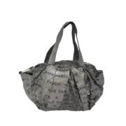 Chanel Vintage Pre-owned Nylon handvskor Gray, Dam