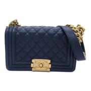 Chanel Vintage Pre-owned Laeder crossbodyvskor Blue, Dam