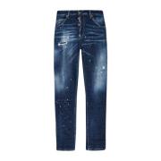 Dsquared2 Slim Fit Distressed Denim Jeans Blue, Herr