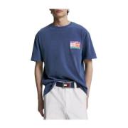 Tommy Hilfiger Pop Flag Klassisk T-shirt Blue, Herr