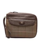 Burberry Vintage Pre-owned Canvas kuvertvskor Brown, Dam