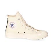 Comme des Garçons Play Rött Hjärta Chuck 70 Hög Sneaker Beige, Dam