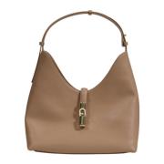 Furla Läder Hobo Väska Höst/Vinter Kollektion Beige, Dam