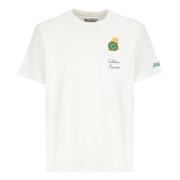 Saint Barth Vit Bomull Crew Neck T-shirt White, Herr