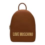 Love Moschino Stilren dam axelväska i syntetiskt läder Brown, Dam