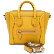 Celine Vintage Pre-owned Laeder handvskor Yellow, Dam