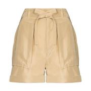 Polo Ralph Lauren Beige Silk Casual Cargo Shorts Beige, Dam