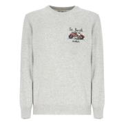 Saint Barth Grå Crew Neck Tröja Långa ärmar Gray, Herr