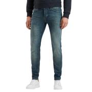 Cast Iron Slim Worn-In Blue Denim Jeans Blue, Herr