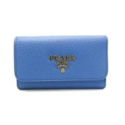 Prada Vintage Pre-owned Laeder nyckelhllare Blue, Dam