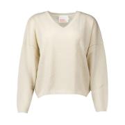 Absolut Cashmere Creme Alicia Glitter Sweater Beige, Dam