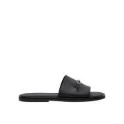 Bally Ikoniskt Logotyp Platta Sommarsandaler Black, Herr