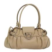 Salvatore Ferragamo Pre-owned Pre-owned Laeder handvskor Beige, Dam