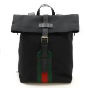 Gucci Vintage Pre-owned Canvas ryggsckar Black, Dam