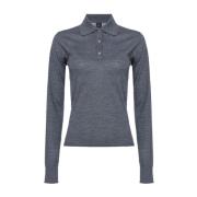 Pinko Grå Polo Tröja Dammode Gray, Dam