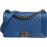 Chanel Vintage Pre-owned Laeder chanel-vskor Blue, Dam