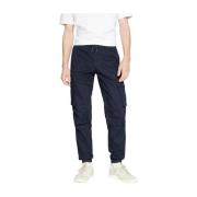 Jack & Jones Marinblå Cargobyxor Med Manschetter Modern Stil Blue, Her...