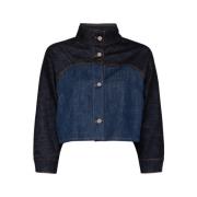 Fendi Tvåtonig denimjacka Blue, Dam