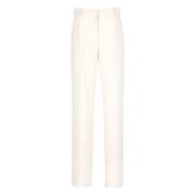 Antonelli Firenze Ivory ullblandade byxor med fickor Beige, Dam